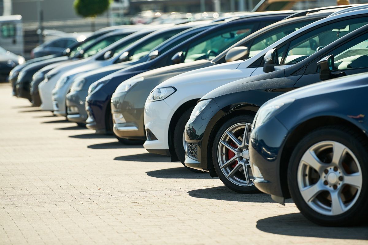 rental cars ready in lot